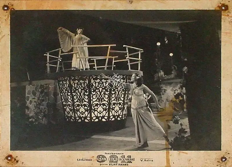 V. Ratra (Cinematographer), Nau Do Gyarah, 1957, Lobby Card