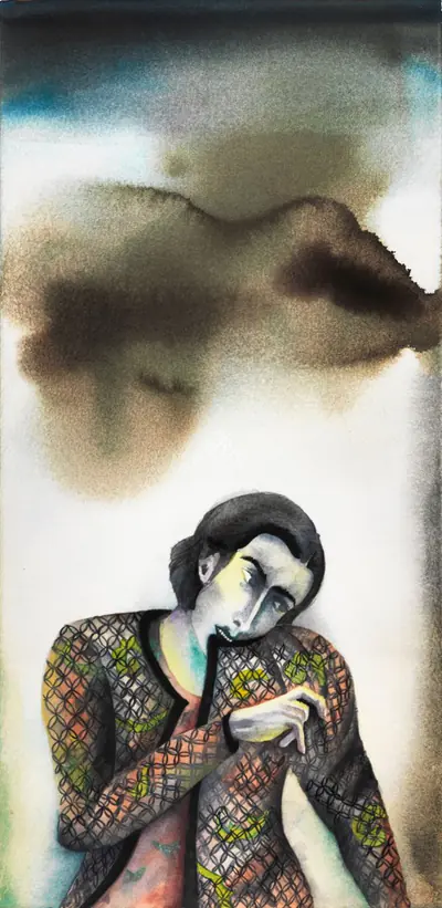 Anju Dodiya (Artist), The Sweater, 1996, Painting