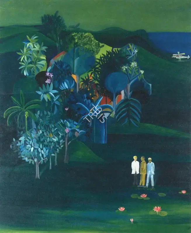 Bhupen P. Khakhar (Artist), American Survey Officer, 1969, Painting