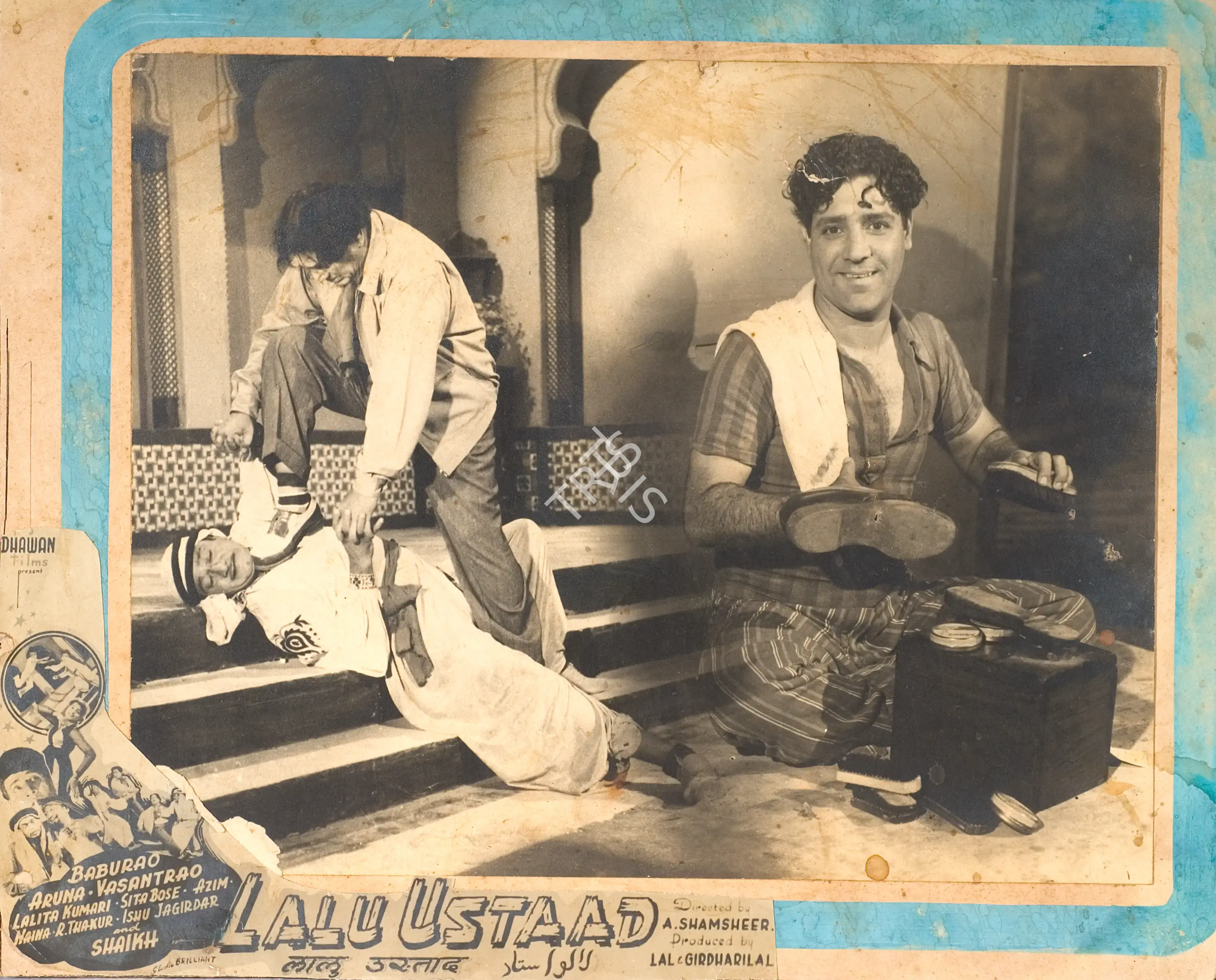 Lal Bhatia (Producer), Lalu Ustad, 1956, Photographic Still Mounted on Lobby Card