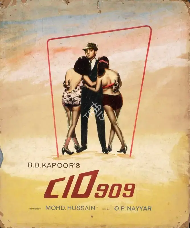 B.D. Kapoor (Producer), C I D 909, 1967, Showcard
