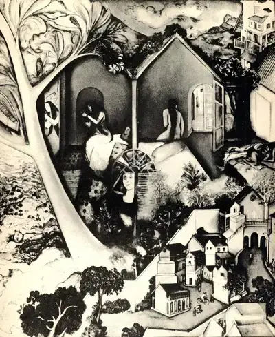 G.M. Sheikh (Artist), About Waiting and Wandering, 1981, Painting
