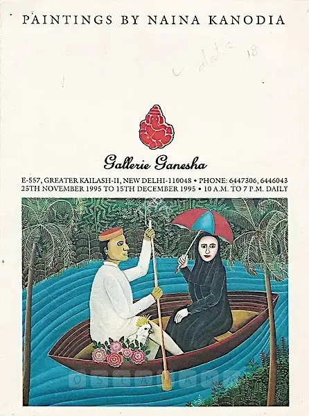 Nayanaa Kanodia (Artist), Naina Kanodia, 1995, Solo Exhibition Invitation