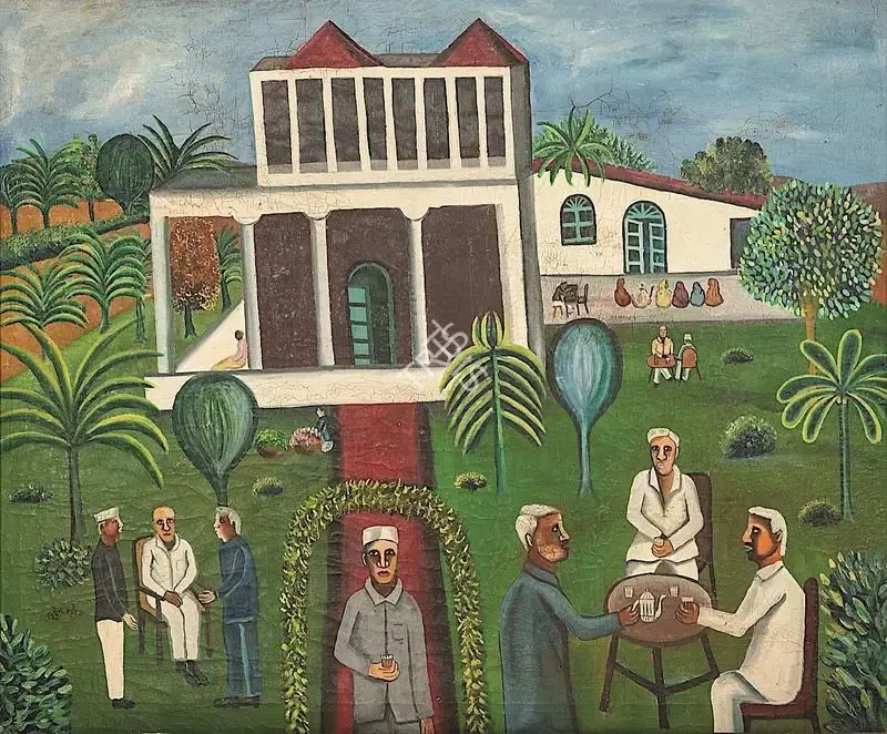 Bhupen Khakhar (Artist), Send-Off Party, 1970, Painting