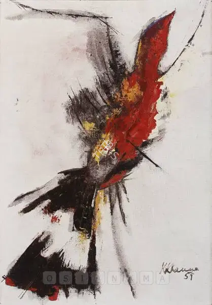 Krishen Khanna (Artist), The Bird, 1959, Painting