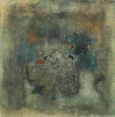 V.S. Gaitonde (Artist), Untitled, 1953, Drawing