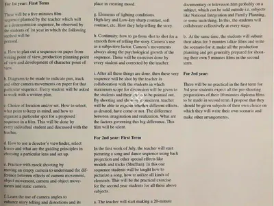 Ritwik Ghatak (Writer), Ghatak's lesson plan for FTII (from image collection of the Ghatak family), 1965, Textual Excerpt