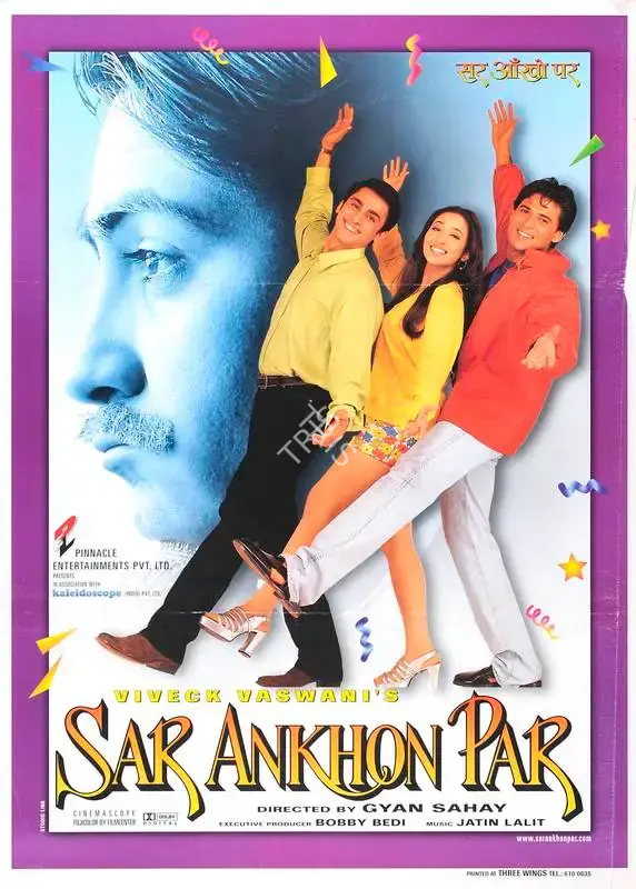 Vivek Vasvani (Producer), Sar Ankhon Par, 1999, Full Sheet Poster