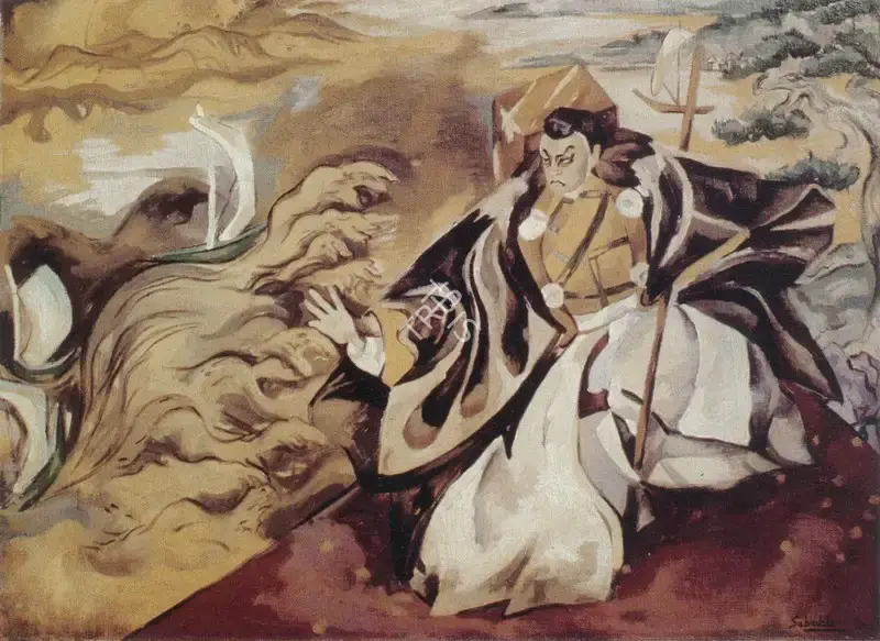 Sabavala, Jehangir (Artist). Benkei, the Warrior Priest I. Oil on Canvas, 1955 | The Crucible of Painting | Painting | FineArts | 00182396