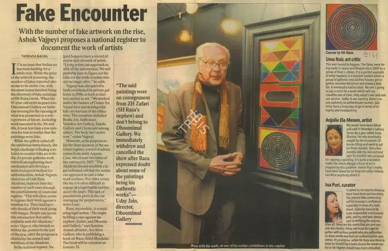 Vandana Kalra (Reporter), Fake Encounter, 2009, Newspaper Clipping
