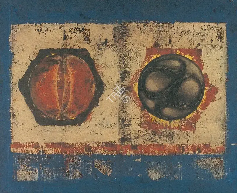J. Swaminathan (Artist), Double Sign, 1954, Painting