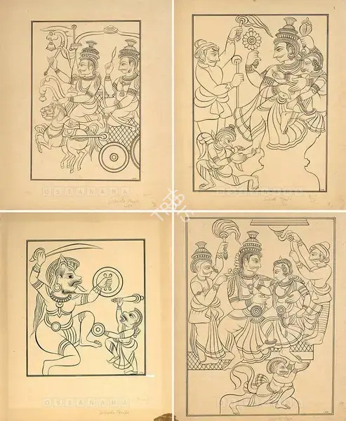 Pai, Laxman (Artist). Studies of Siroda Temple, n.d. | Drawing, Os.Mum/21.03.09, 2009 · Osian's