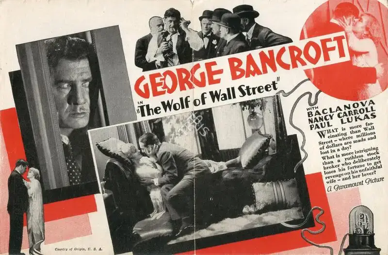 rowland v (Director), The Wolf Of Wall Street, 1929, Handbill