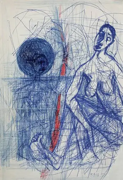 S.H. Raza (Artist), Untitled, 1953, Painting