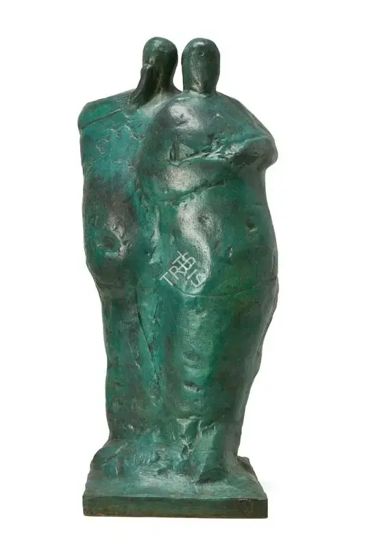 B. Vithal (Artist), Couple, Sculpture