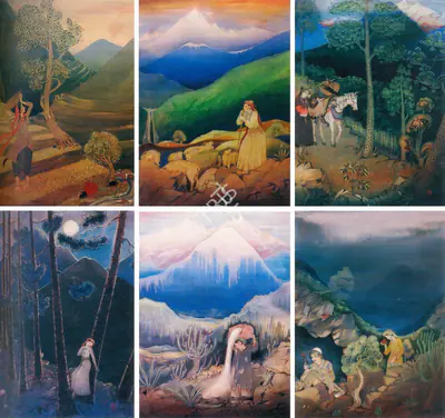 Sanat Chatterjee (Artist), Himanchal Pradesh Series, 1962, Painting