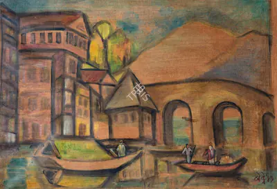 N.S. Bendre (Artist), Kashmir Series, 1941, Painting