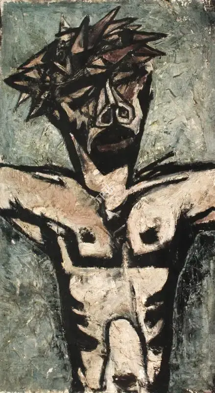 Krishen Khanna (Artist), Christ, 1954, Painting