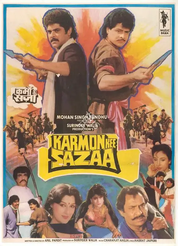 Surinder Walia (Producer), Karmon Kee Sazaa, 1995, Full Sheet Poster