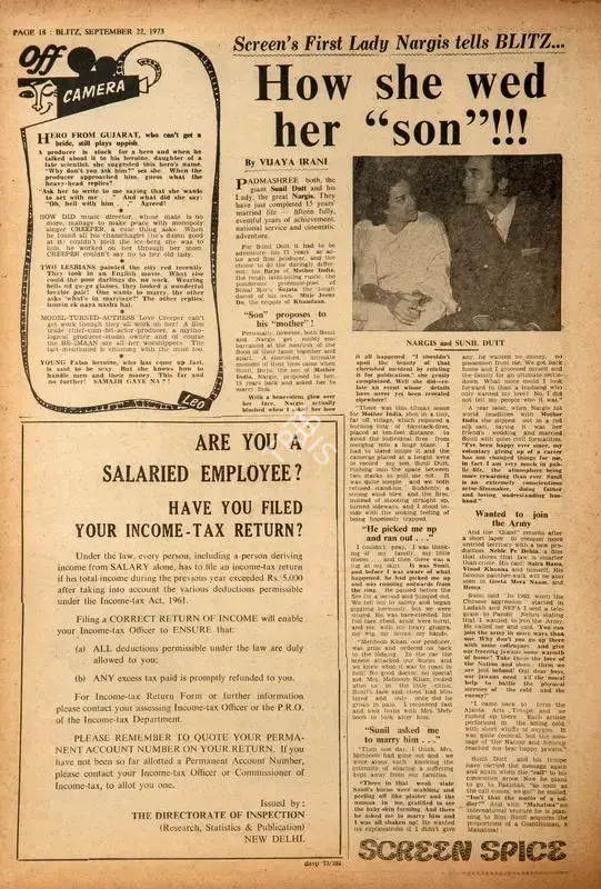 Vijaya Irani (Reviewer), How She Wed Her "Son" !!!, 1973, Film Review