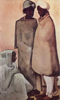 Amrita Sher-Gil (Artist), Hillmen, 1935, Painting