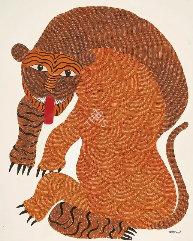 Baldev&nbsp;Mandavi (Artist), Bagh Devata, 2023, Painting