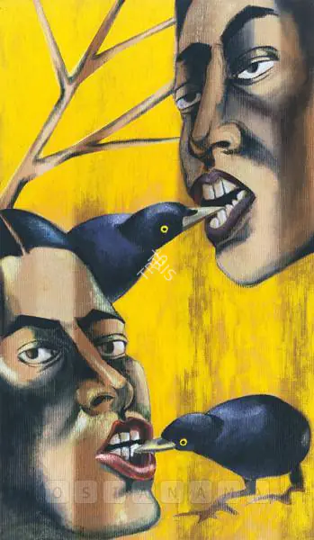 Anju Dodiya (Artist), Forked, 2005, Painting