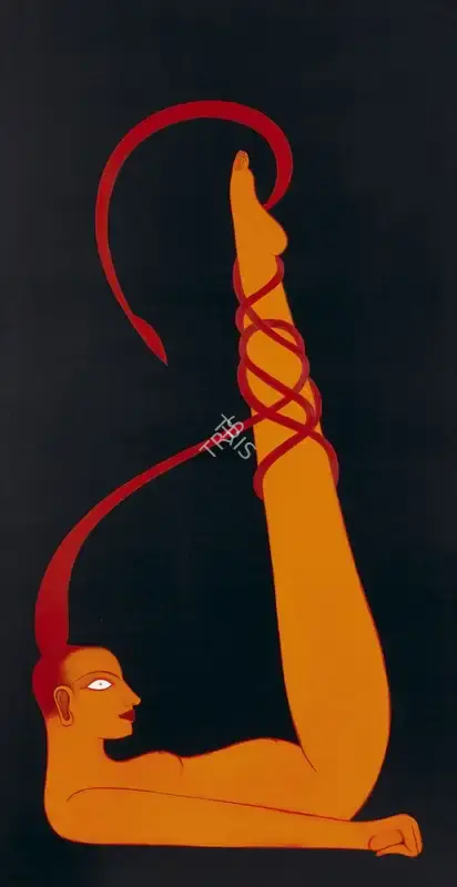 Rodwittiya, Rekha (Artist). Gyan Chaupar (Snakes & Ladders), 2007 | Painting, AG.Mum/23.08.17, 2017 · Asta Guru