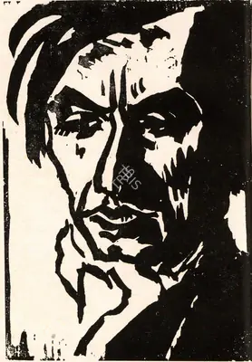 Emil Nolde (Artist), Der Sanger, 1911, Graphic Art
