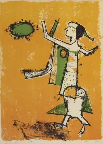 V.S. Gaitonde (Artist), Kultura , 1957, Graphic Art