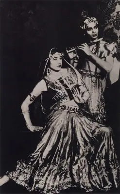 R.R. Bharadwaj (Photographer), Uday Shankar and Michele Damour as Krishna and Radha, Contemporary Photograph