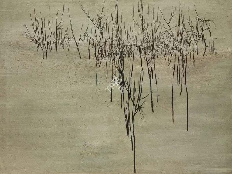 B. Prabha (Artist), Untitled (Landscape), 1964, Painting