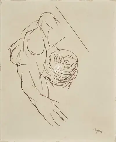 Tyeb Mehta (Artist), Untitled, 1985, Drawing
