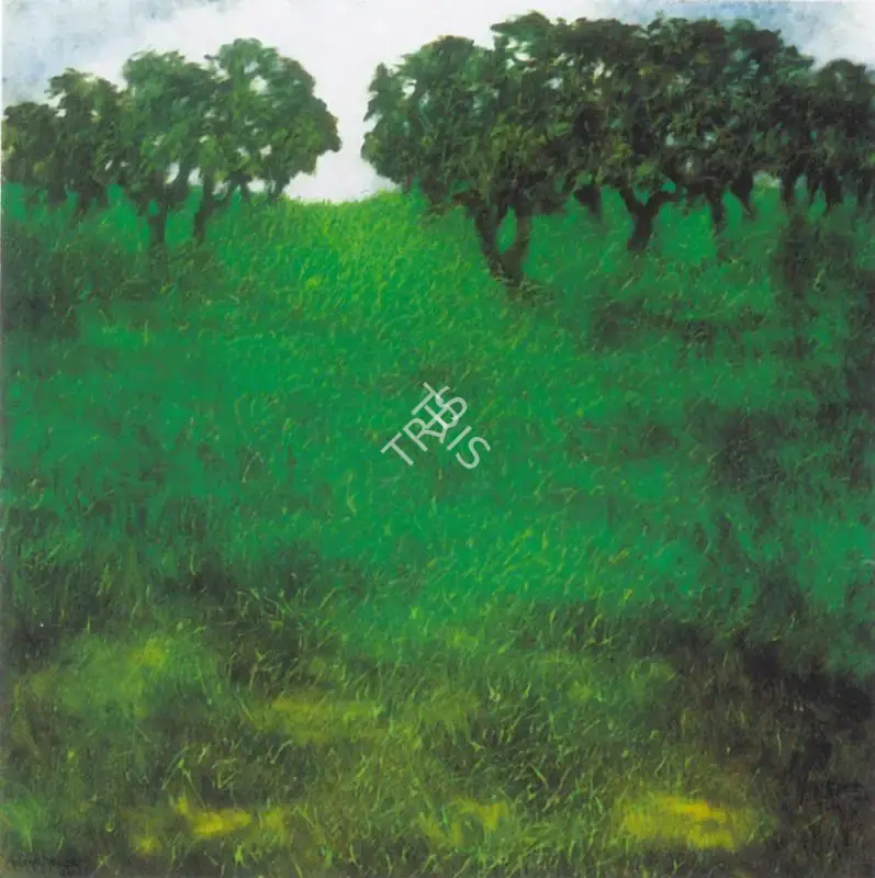 Paramjit Singh (Artist), Green, 1985, Painting