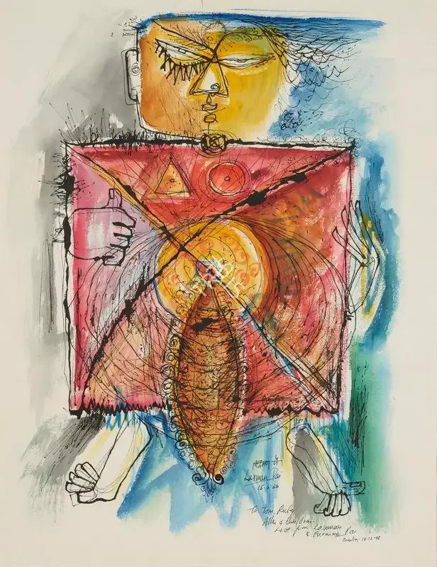 Laxman Pai (Artist), Untitled (Woman), 1966, Painting