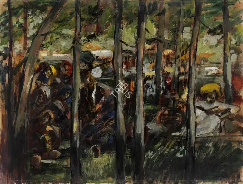 Mookherjea, Sailoz (Artist). Hill Fair, n.d. | Painting, Sa.Onl/14.06.18, 2018 · Saffronart