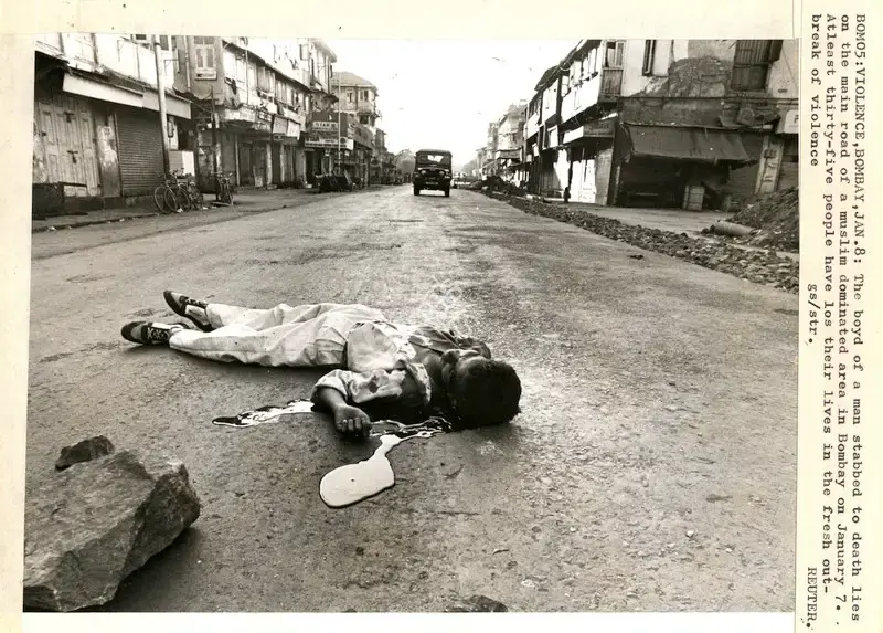 Gopal Shetty (Photographer), Bom05: Violence, Bombay, Jan. 8, 1993, Contemporary Photograph