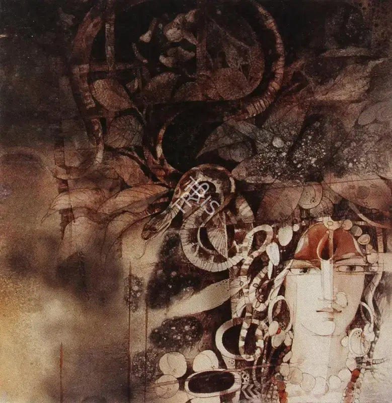 Manoj Mitra (Artist), Temptation, 1988, Painting