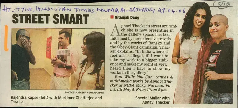 Gitanjali Dang (Reporter), Street Smart, 2006, Newspaper Clipping