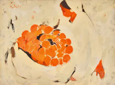 Bendre, N.S. (Artist). Orange Vendor, 1968 | Painting, So.Lon/30.09.25, 2025 · Sotheby's