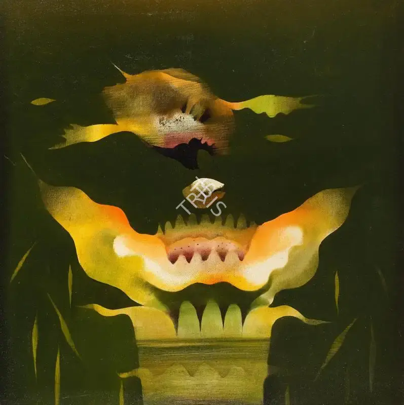 Bimal Dasgupta (Artist), Untitled (Lotus Flower), 1980, Painting