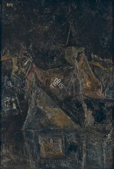 S.H. Raza (Artist), Untitled, 1953, Painting