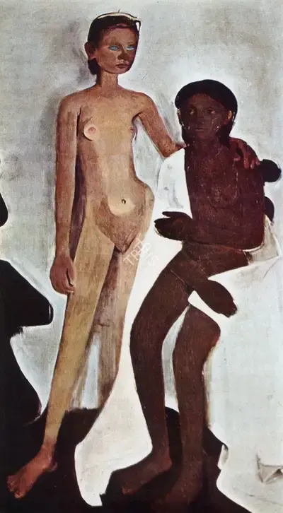 Amrita Sher-Gil (Artist), Two Girls, 1939, Painting