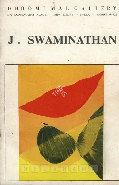 J. Swaminathan (Artist), J. Swaminathan, 1974, Solo Exhibition Catalogue