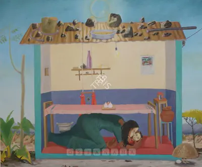 K.P. Reji (Artist), Just Above My Head, 2006, Painting