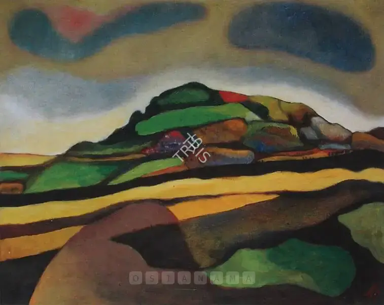 Prokash Karmakar (Artist), Hillscape, 1984, Painting