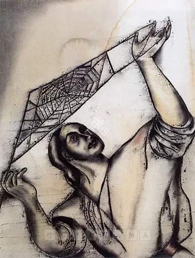 Anju Dodiya (Artist), The External Weaver Cutter, Painting