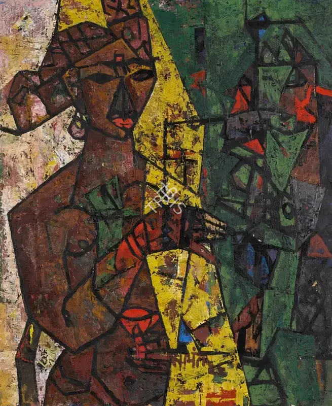 Mohan Samant (Artist), Untitled (Woman), 1946, Painting