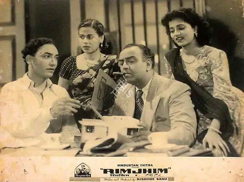 Kishore Sahu (Producer), Rimjhim, 1949, Lobby Card