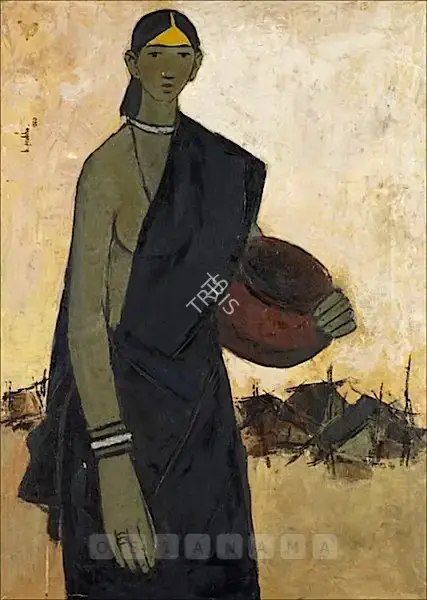 B. Prabha (Artist), To the Well, 1960, Painting